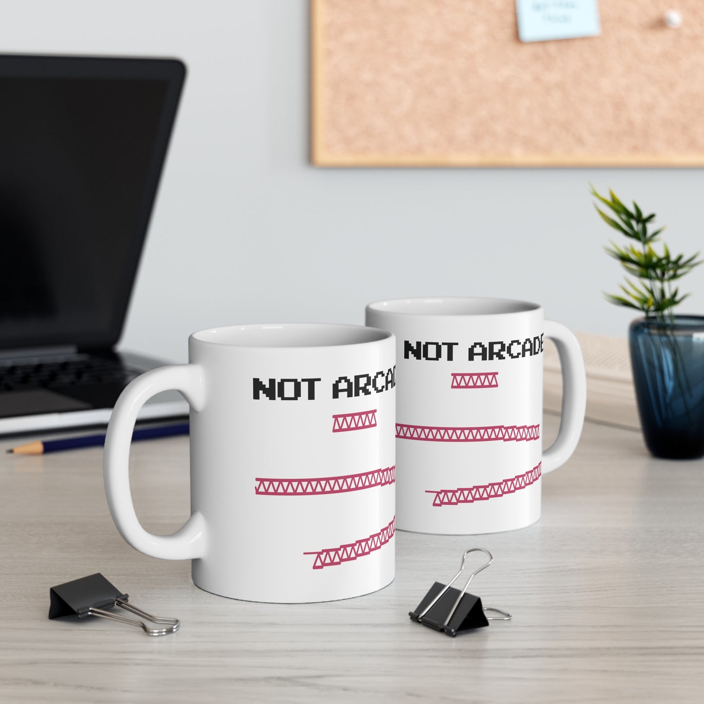 NOT ARCADE - Ceramic Mug 11oz - WHITE