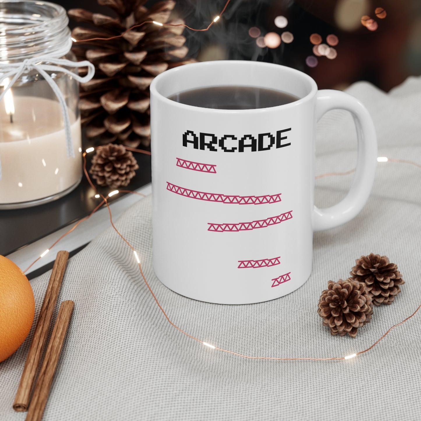ARCADE - Ceramic Mug 11oz - WHITE