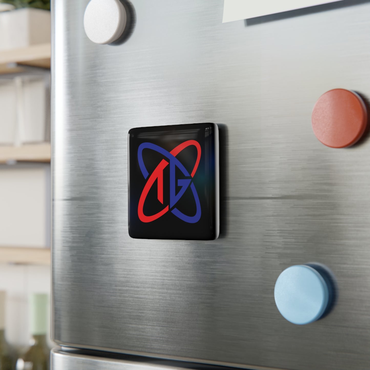 TG Porcelain Magnet, Square - DARK