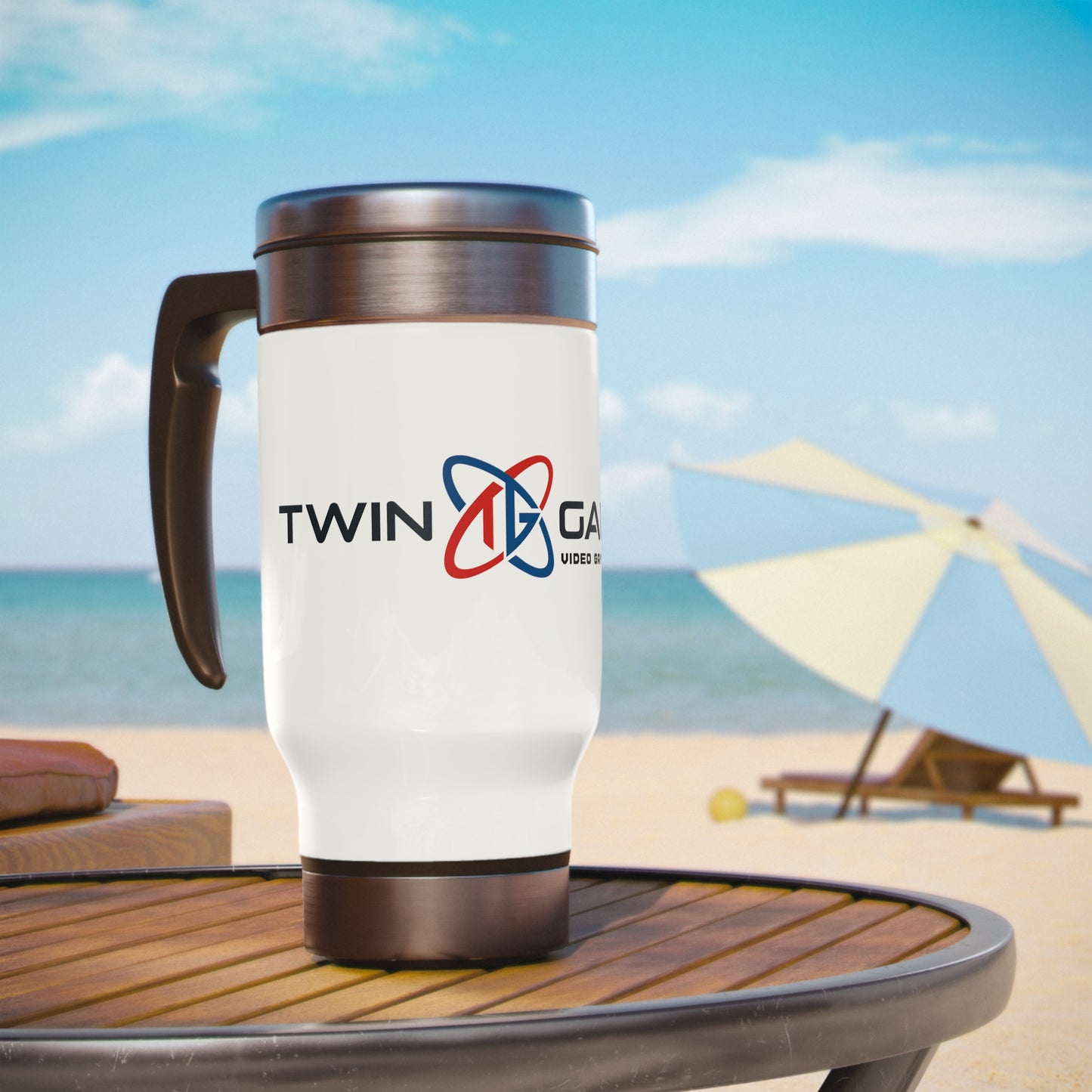 TG Stainless Steel Travel Mug with Handle, 14oz
