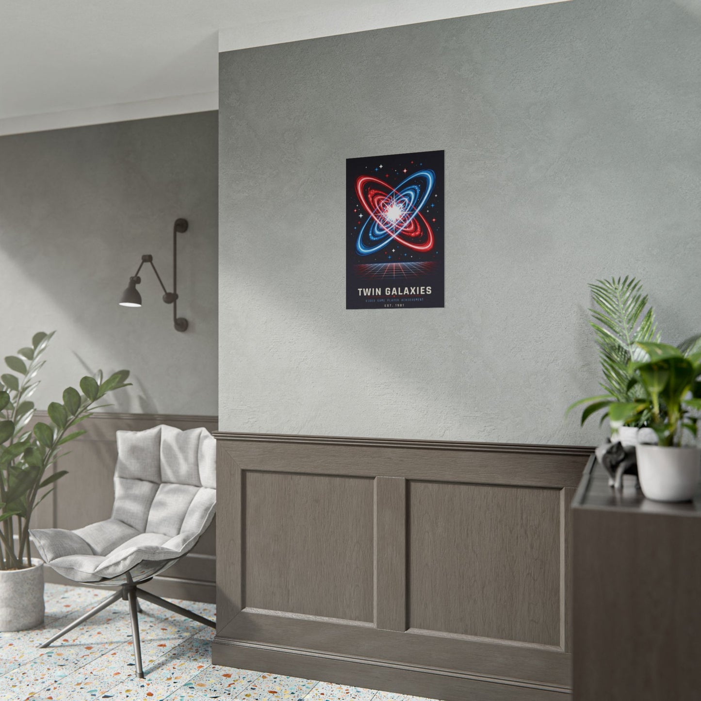 Twin Galaxies Cosmic Poster