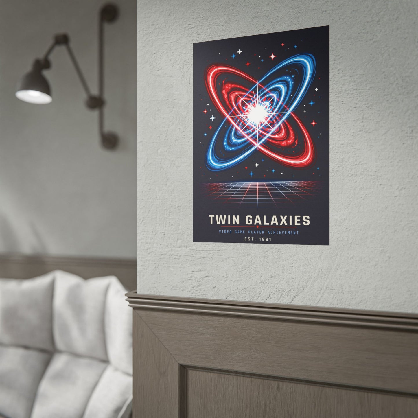 Twin Galaxies Cosmic Poster