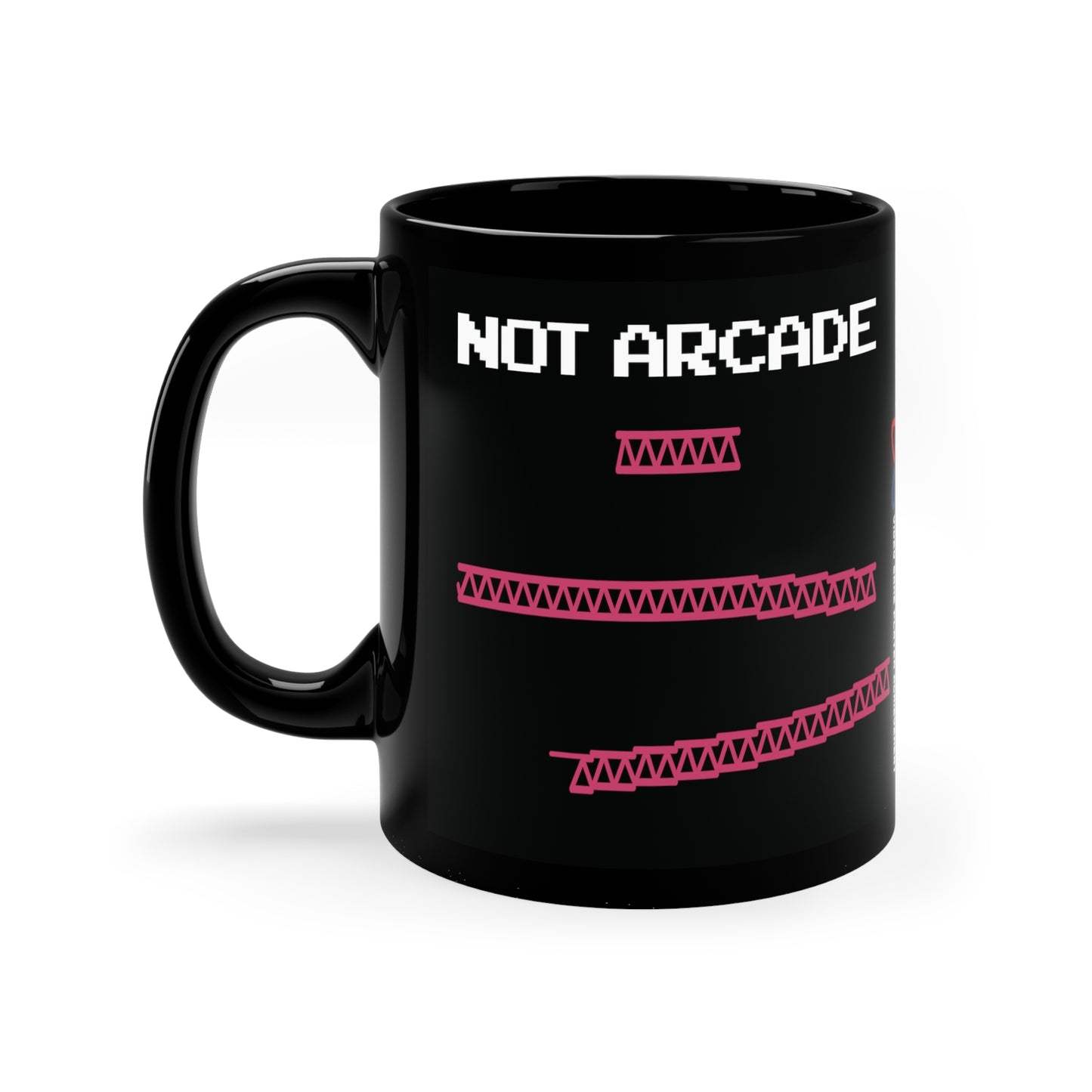 NOT ARCADE - Ceramic Mug 11oz - BLACK