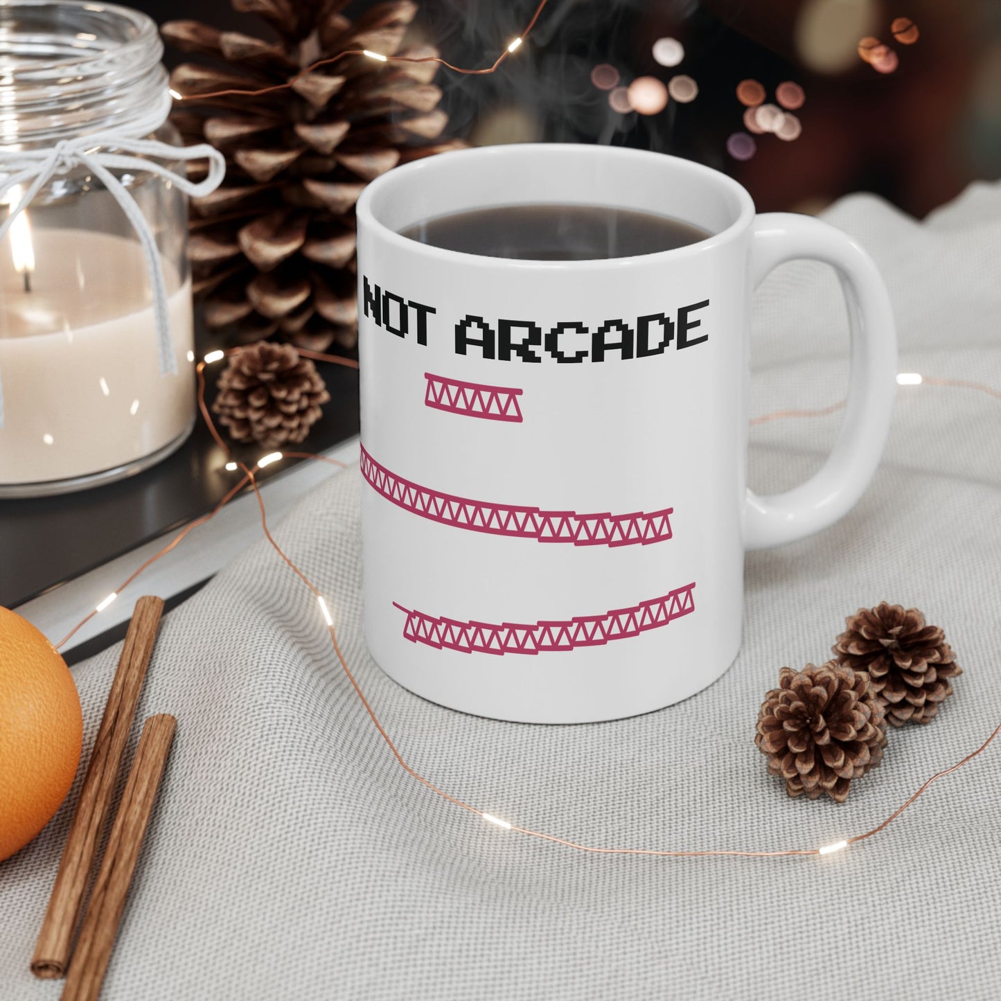 NOT ARCADE - Ceramic Mug 11oz - WHITE