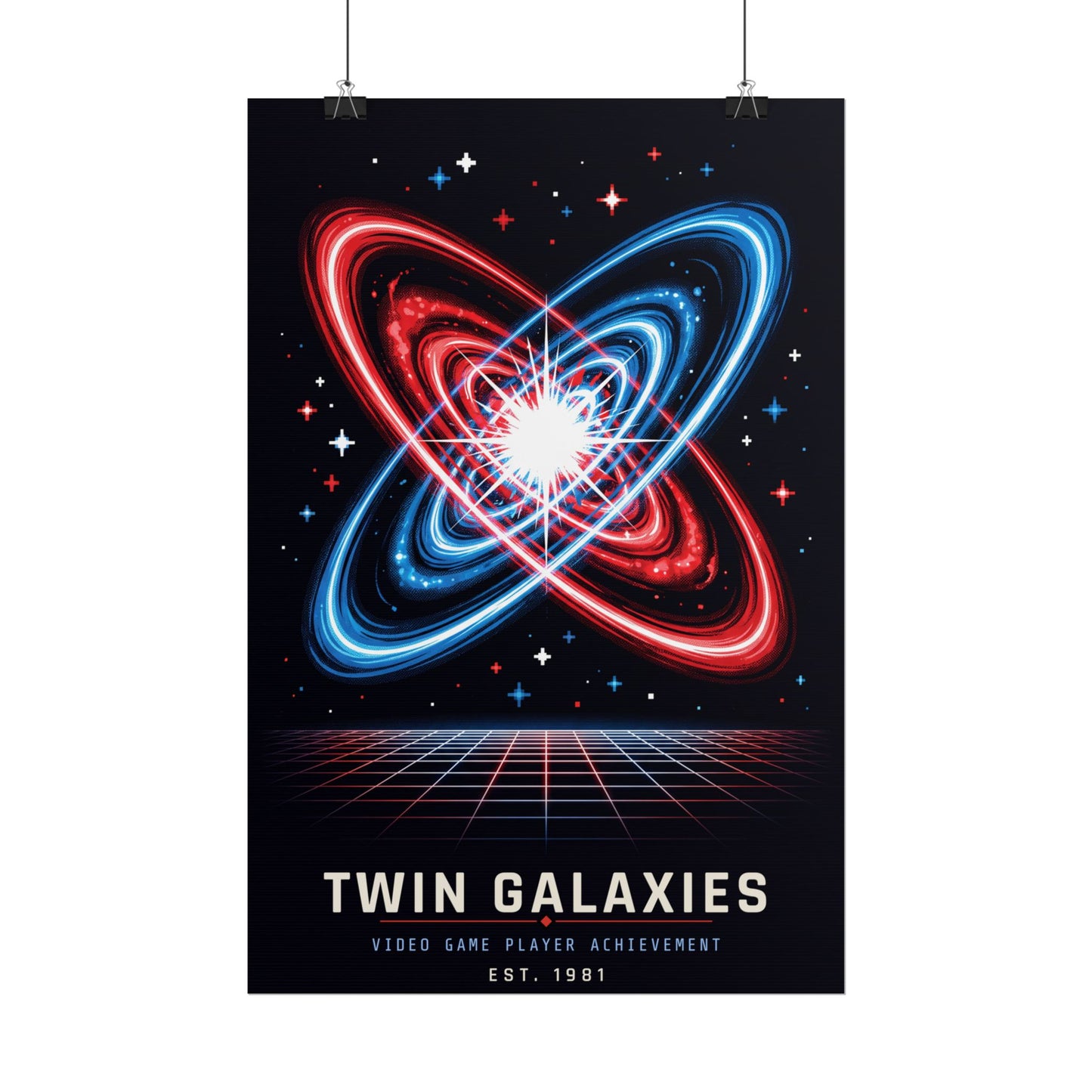 Twin Galaxies Cosmic Poster