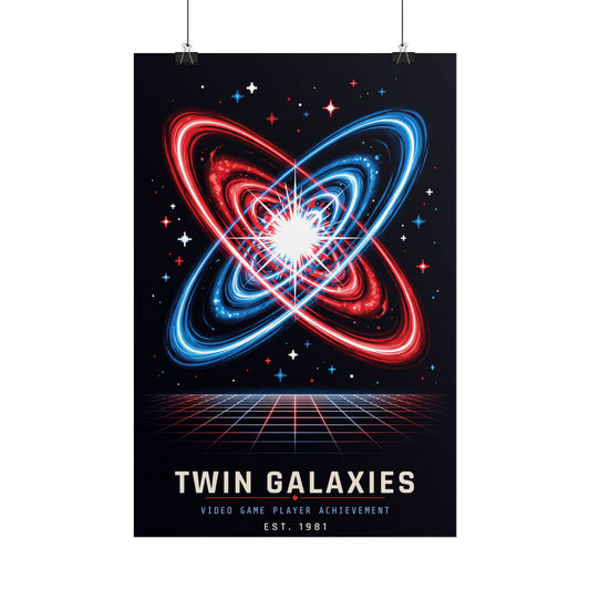 Twin Galaxies Cosmic Poster