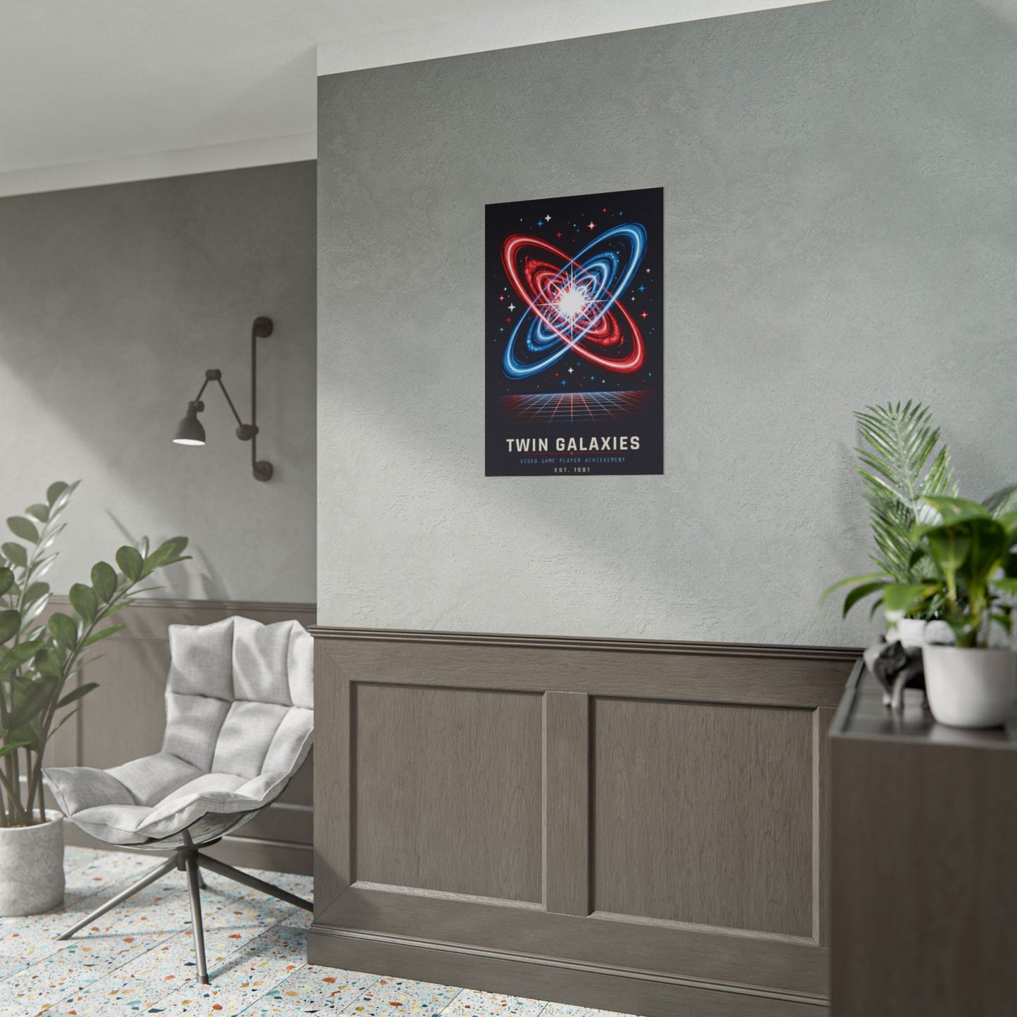Twin Galaxies Cosmic Poster