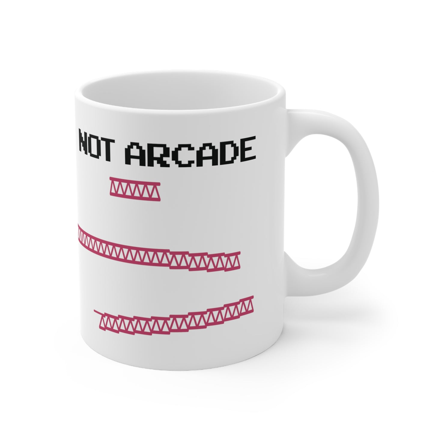 NOT ARCADE - Ceramic Mug 11oz - WHITE