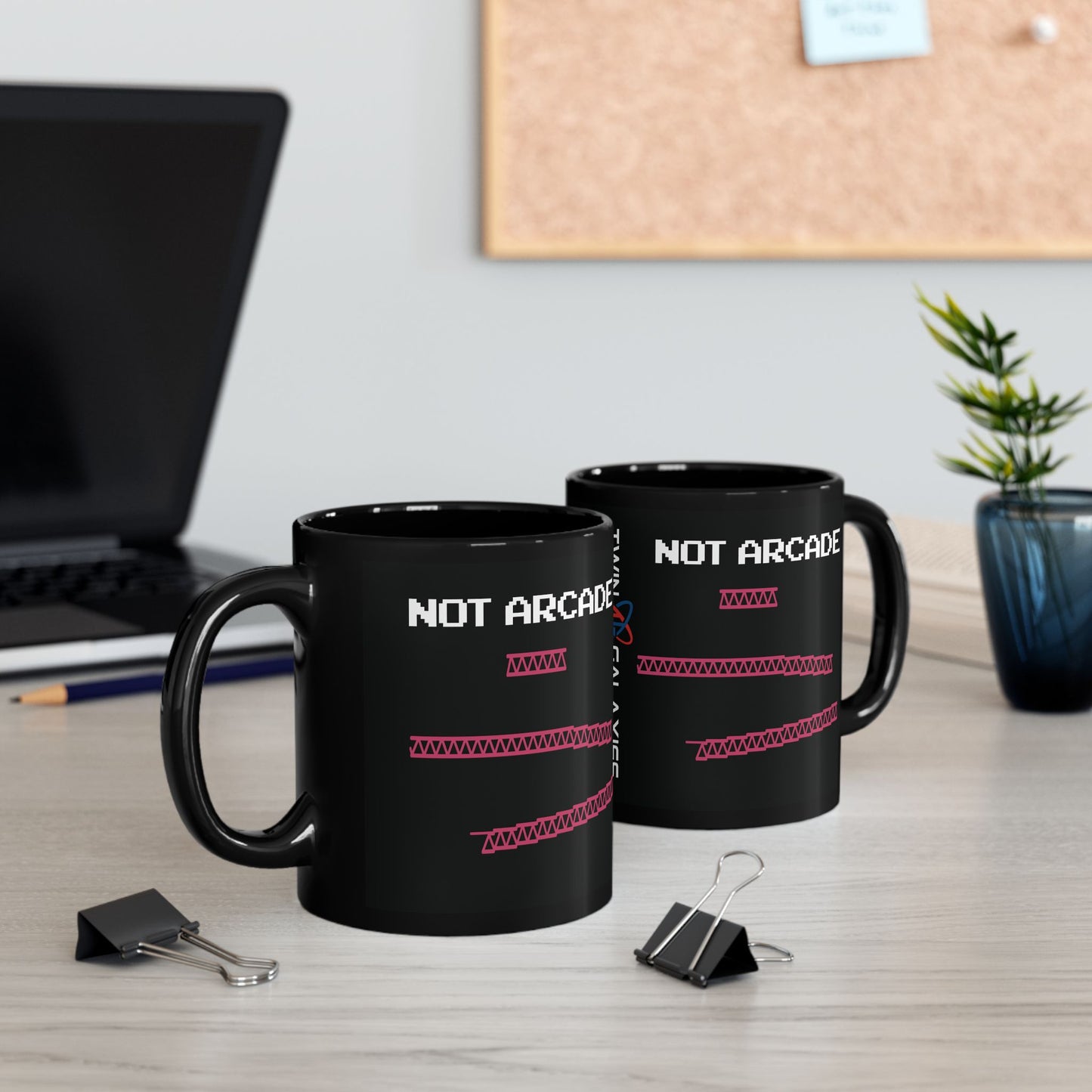 NOT ARCADE - Ceramic Mug 11oz - BLACK