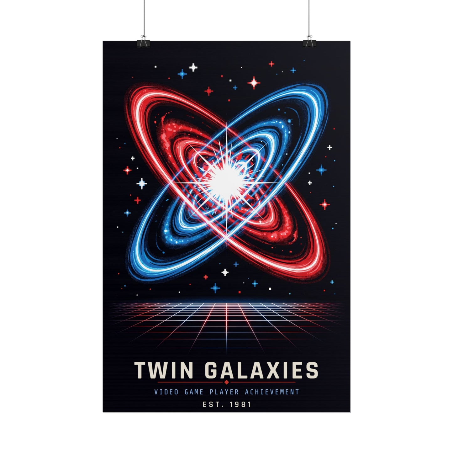 Twin Galaxies Cosmic Poster