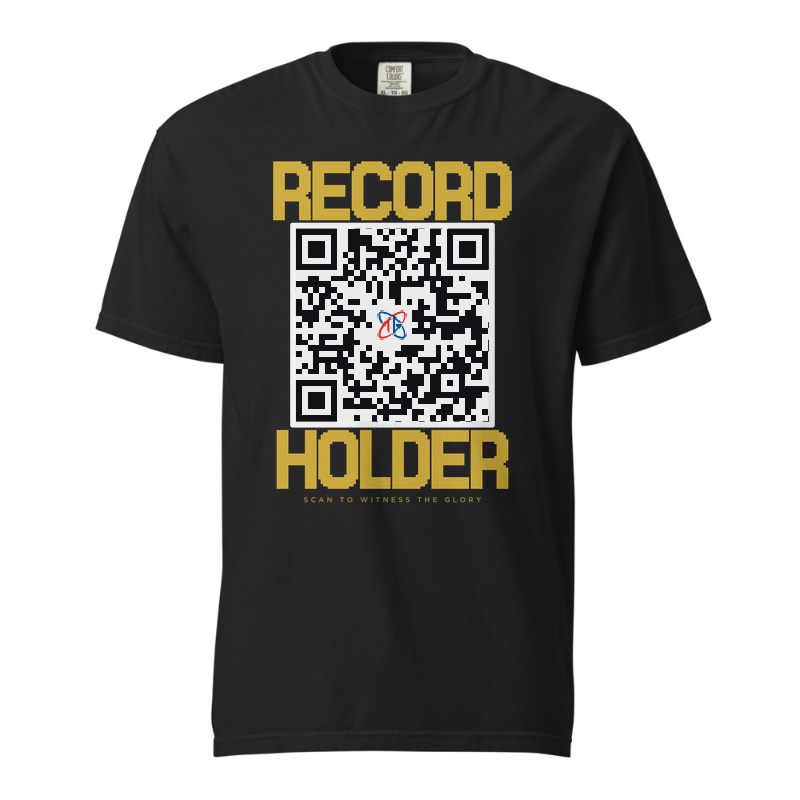 TG Wearables TEE black-gold - representative garment; your record is personalized